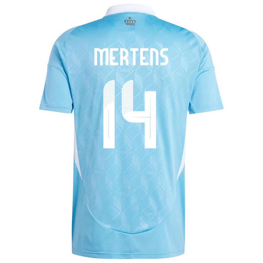 Mulher Camisola Bélgica Dries Mertens #14 Azul Alternativa 24-26 Camisa