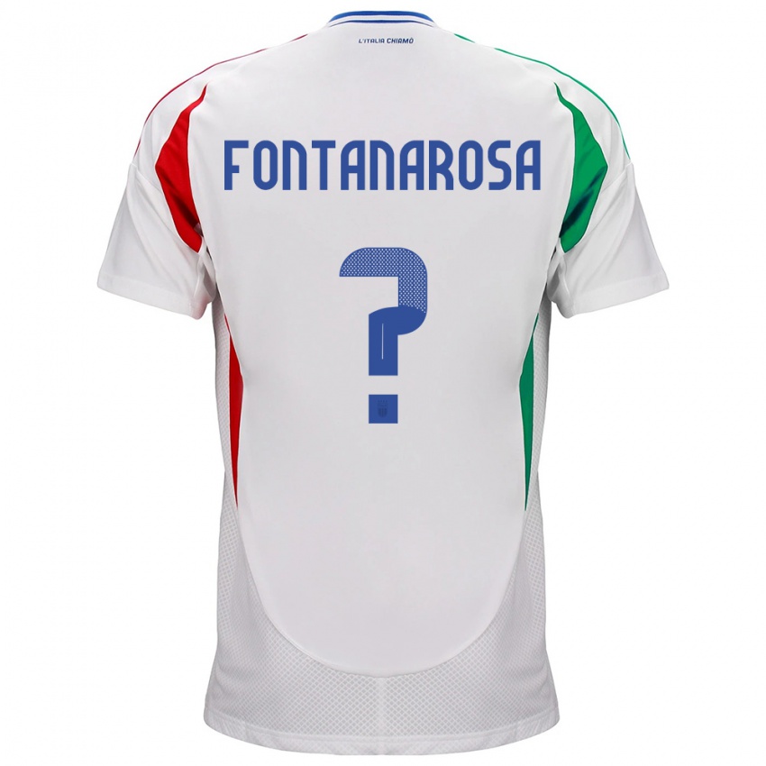 Mulher Camisola Itália Alessandro Fontanarosa #0 Branco Alternativa 24-26 Camisa