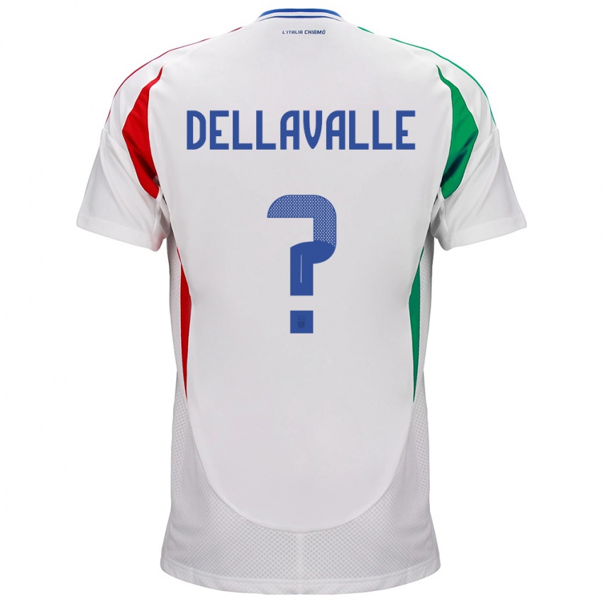 Mulher Camisola Itália Alessandro Dellavalle #0 Branco Alternativa 24-26 Camisa