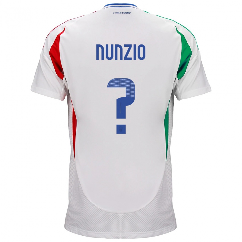 Mulher Camisola Itália Alessandro Di Nunzio #0 Branco Alternativa 24-26 Camisa