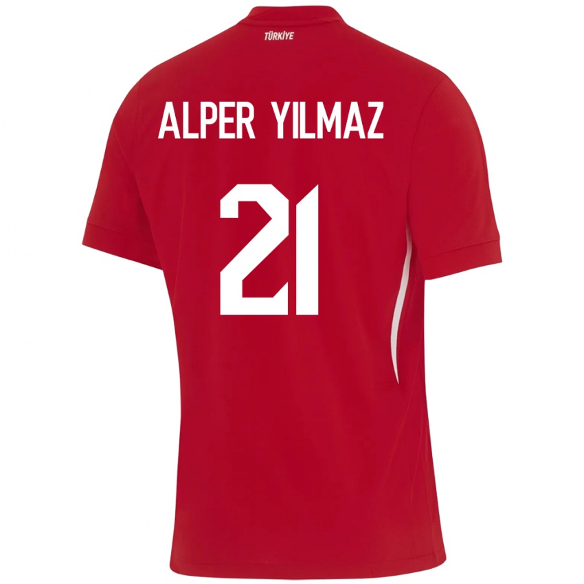 Mulher Camisola Turquia Barış Alper Yılmaz #21 Vermelho Alternativa 24-26 Camisa