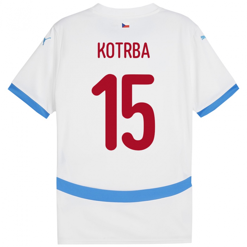Mulher Camisola República Checa Damian Kotrba #15 Branco Alternativa 24-26 Camisa