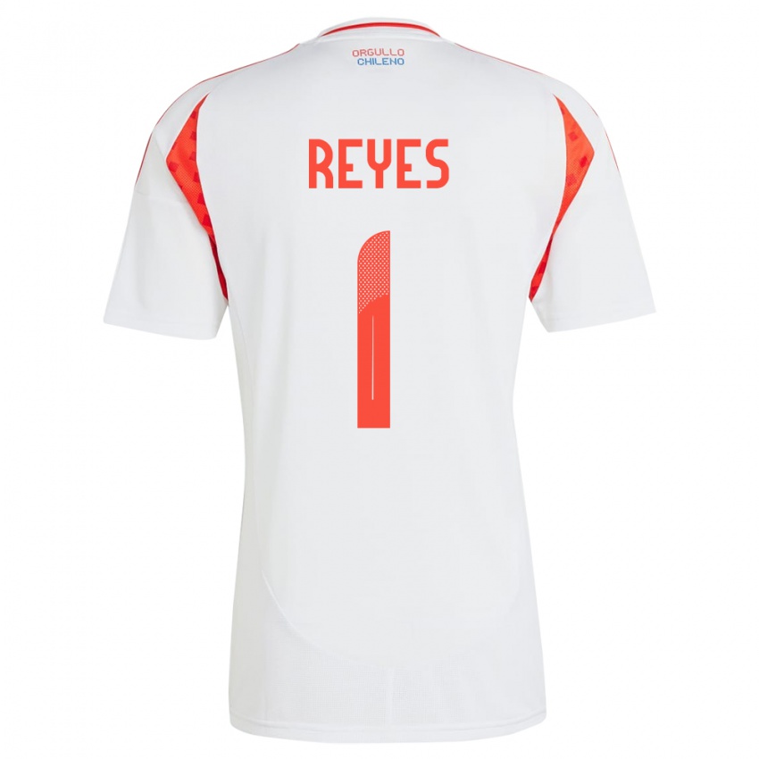Mulher Camisola Chile Vicente Reyes #1 Branco Alternativa 24-26 Camisa