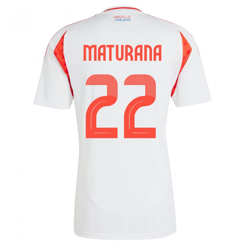 Mulher Camisola Chile Martín Maturana #22 Branco Alternativa 24-26 Camisa