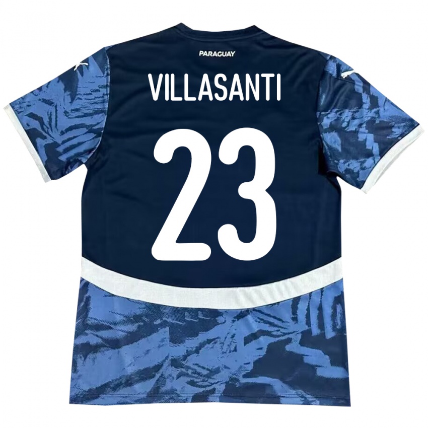 Mulher Camisola Paraguai Mathías Villasanti #23 Azul Alternativa 24-26 Camisa