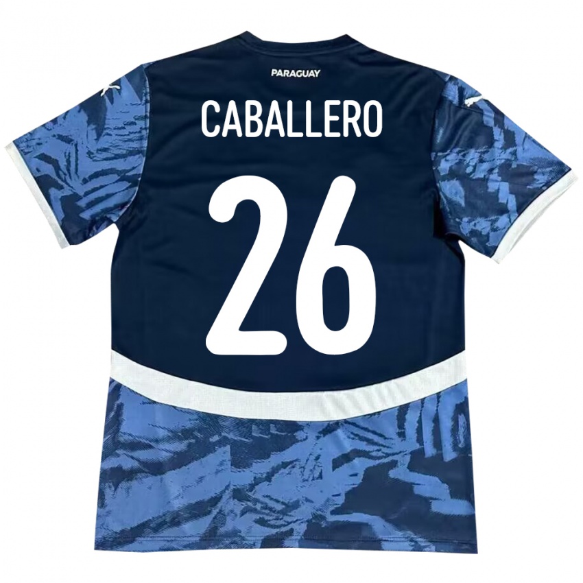 Mulher Camisola Paraguai Hernesto Caballero #26 Azul Alternativa 24-26 Camisa