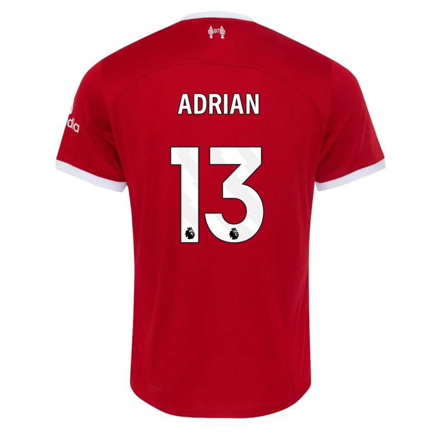 Criança Camisola Adrian #13 Vermelho Principal 2023/24 Camisa