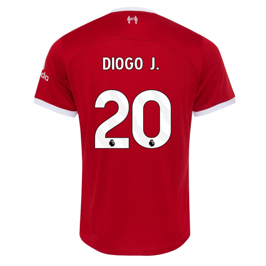 Criança Camisola Diogo Jota #20 Vermelho Principal 2023/24 Camisa