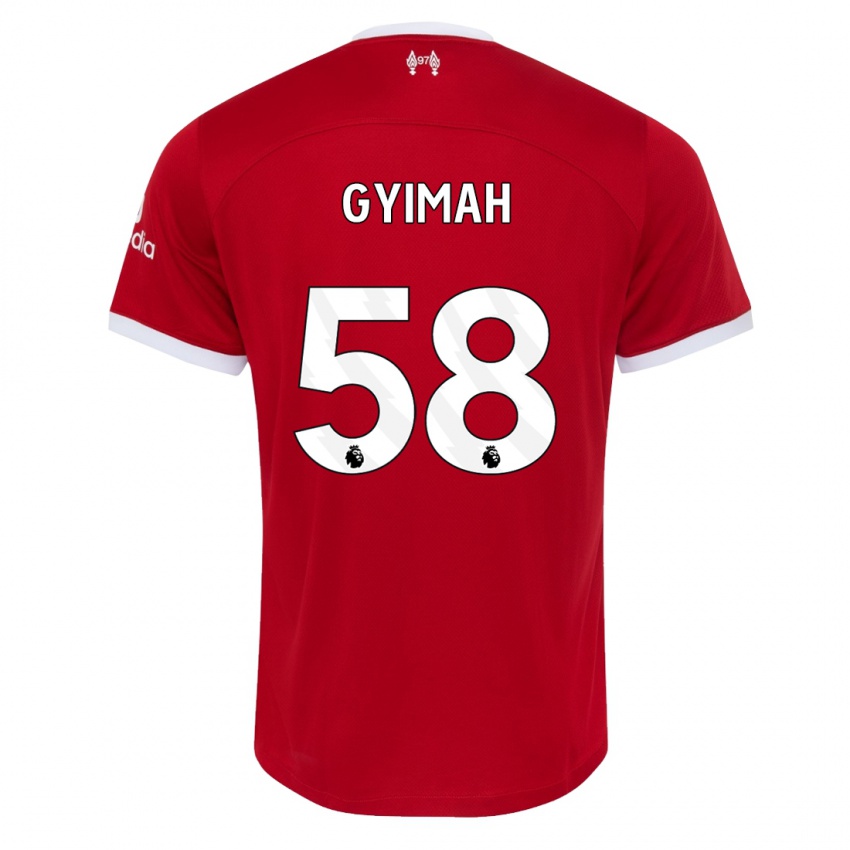 Criança Camisola Francis Gyimah #58 Vermelho Principal 2023/24 Camisa