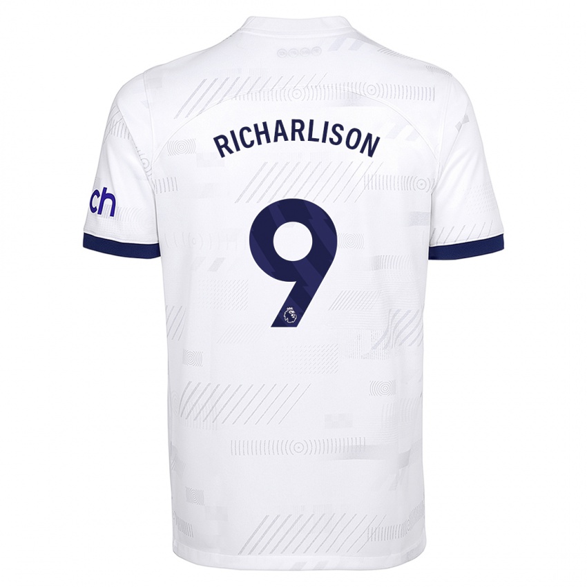 Criança Camisola Richarlison #9 Branco Principal 2023/24 Camisa