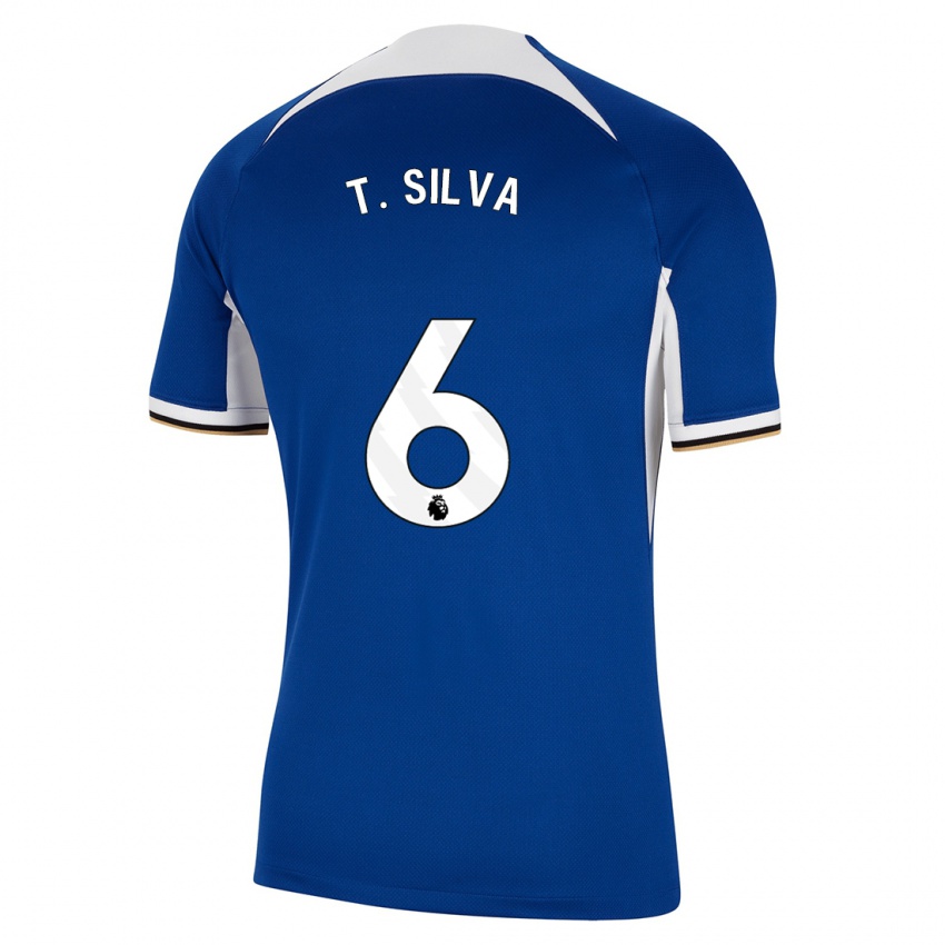 Criança Camisola Thiago Silva #6 Azul Principal 2023/24 Camisa