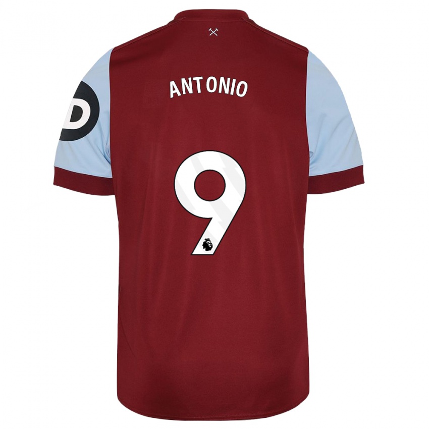 Criança Camisola Michail Antonio #9 Marrom Principal 2023/24 Camisa