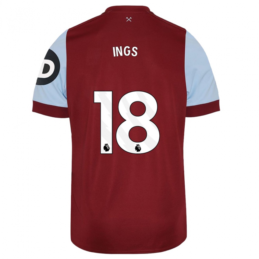 Criança Camisola Danny Ings #18 Marrom Principal 2023/24 Camisa