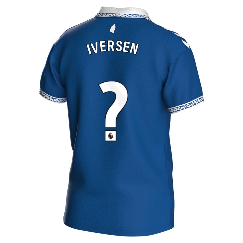 Criança Camisola Einar Iversen #0 Azul Real Principal 2023/24 Camisa