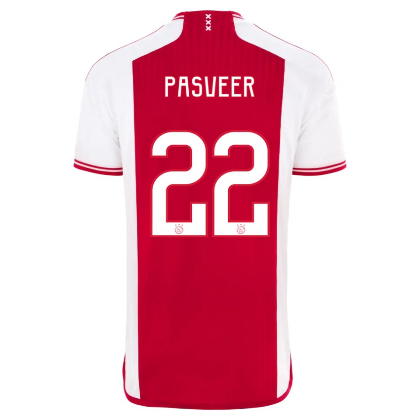 Criança Camisola Remko Pasveer #22 Vermelho Branco Principal 2023/24 Camisa