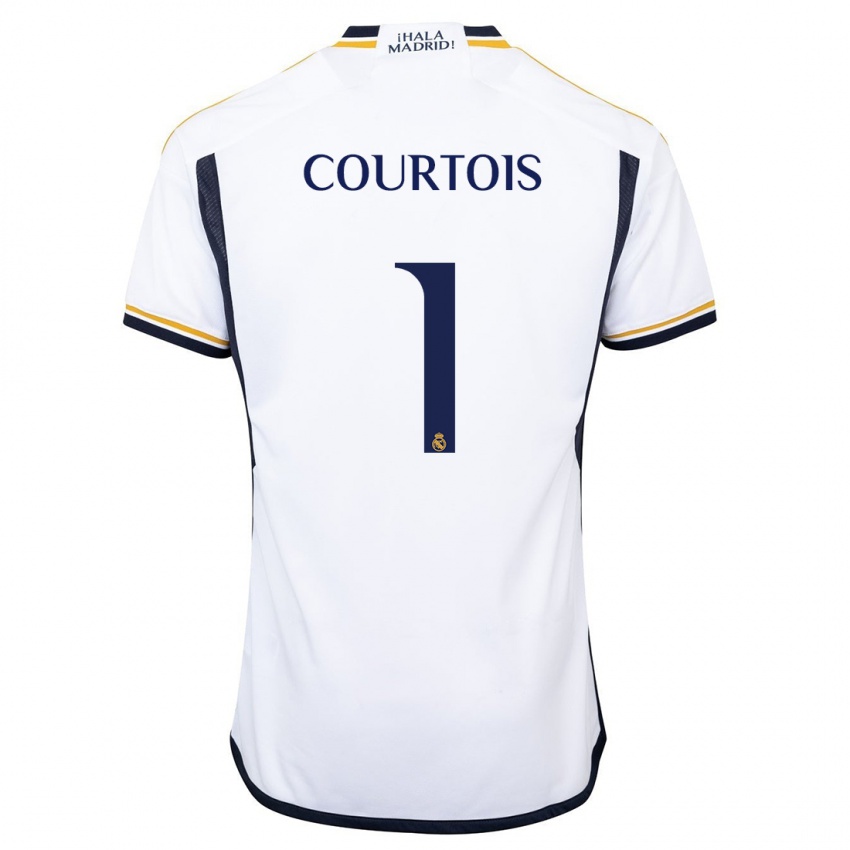 Criança Camisola Thibaut Courtois #1 Branco Principal 2023/24 Camisa