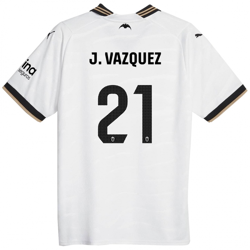 Criança Camisola Jesús Vázquez #21 Branco Principal 2023/24 Camisa