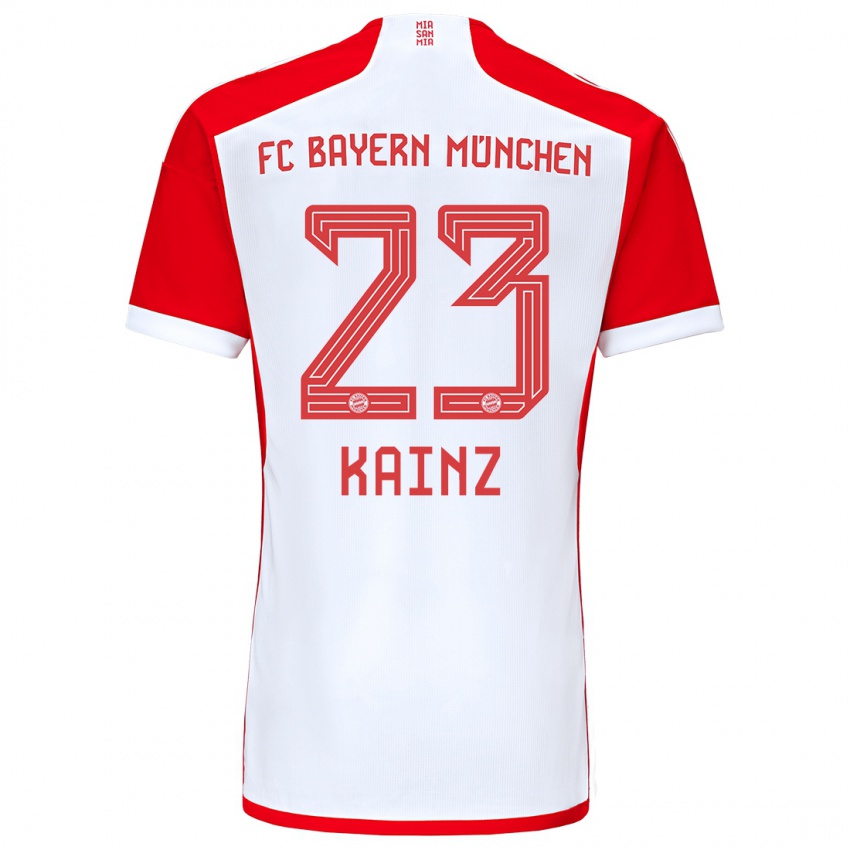 Criança Camisola Manuel Kainz #23 Vermelho Branco Principal 2023/24 Camisa