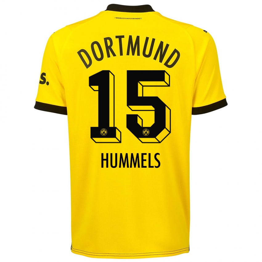 Criança Camisola Mats Hummels #15 Amarelo Principal 2023/24 Camisa