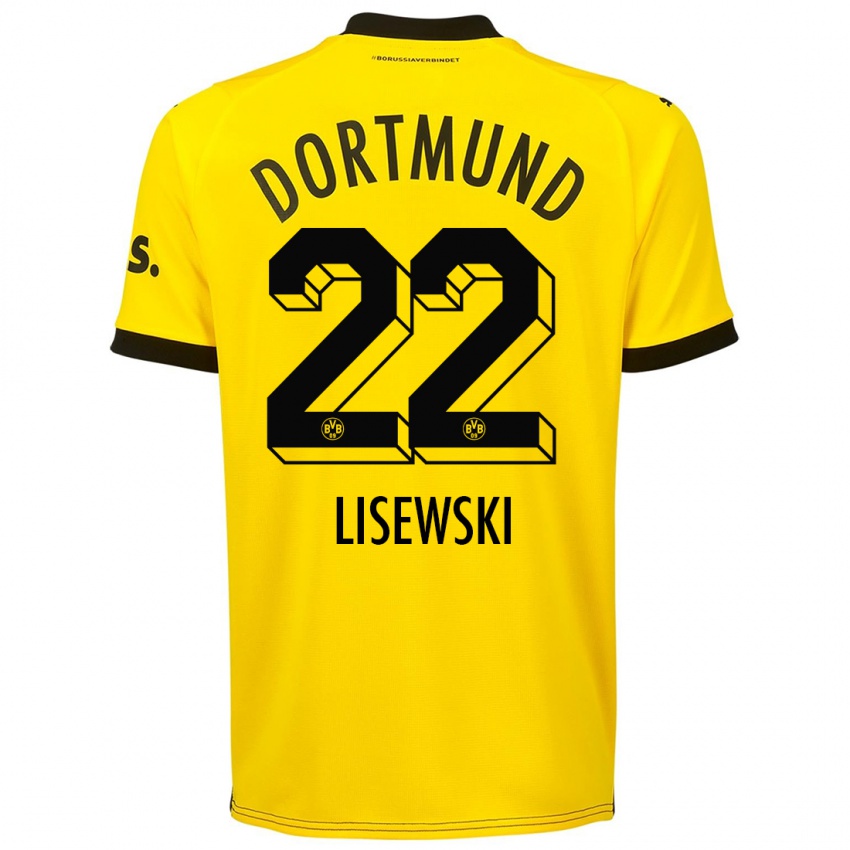 Criança Camisola Robin Lisewski #22 Amarelo Principal 2023/24 Camisa