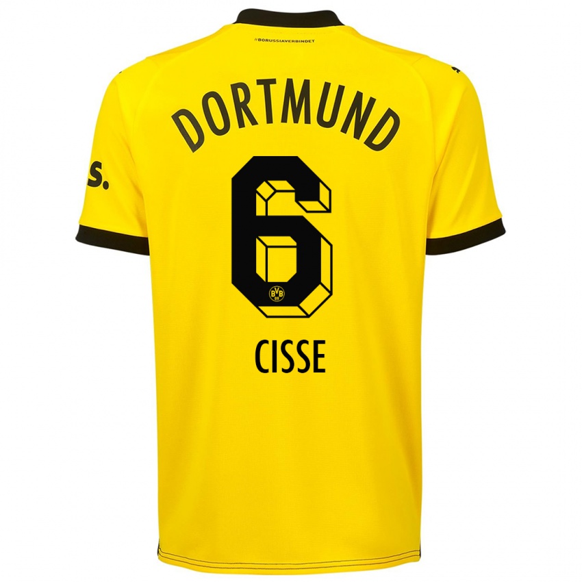 Criança Camisola Faroukou Cisse #6 Amarelo Principal 2023/24 Camisa