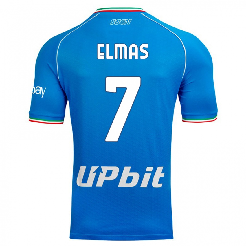 Criança Camisola Eljif Elmas #7 Céu Azul Principal 2023/24 Camisa