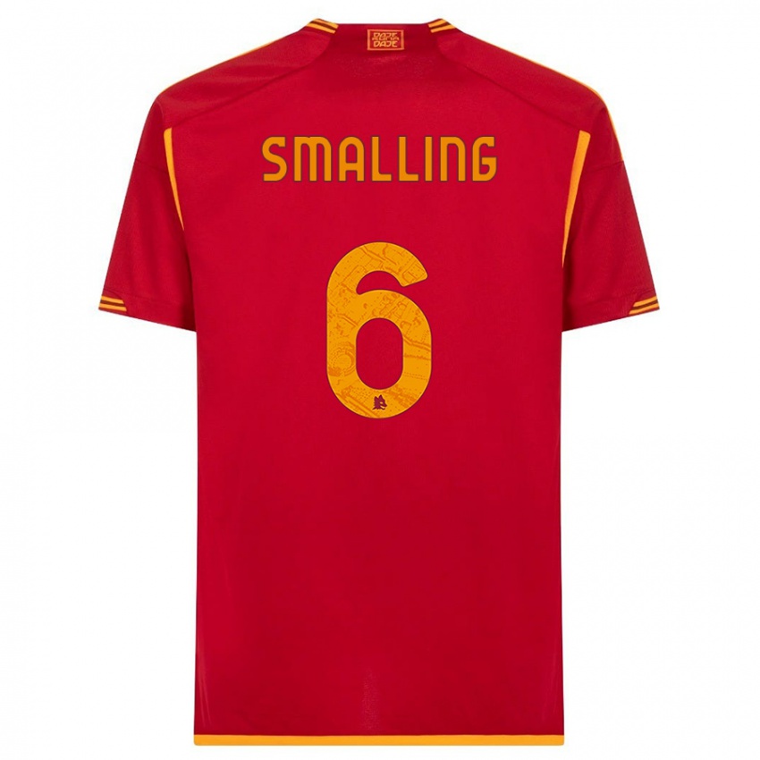 Criança Camisola Chris Smalling #6 Vermelho Principal 2023/24 Camisa