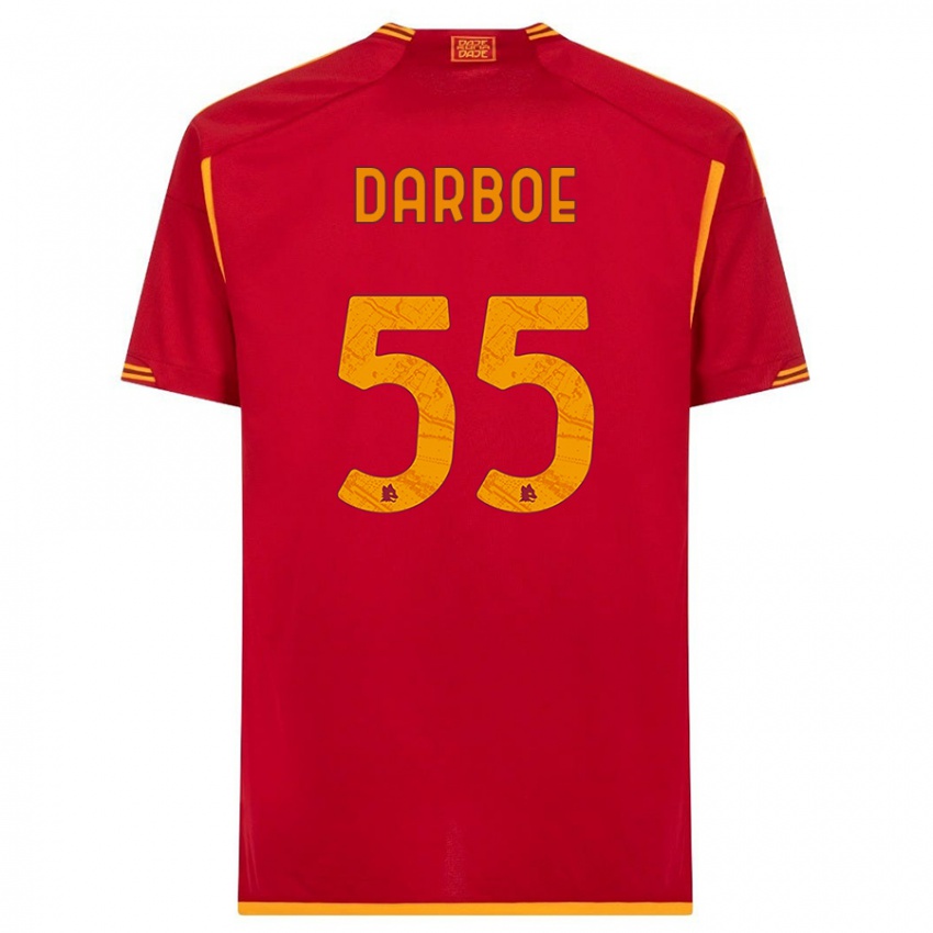 Criança Camisola Ebrima Darboe #55 Vermelho Principal 2023/24 Camisa