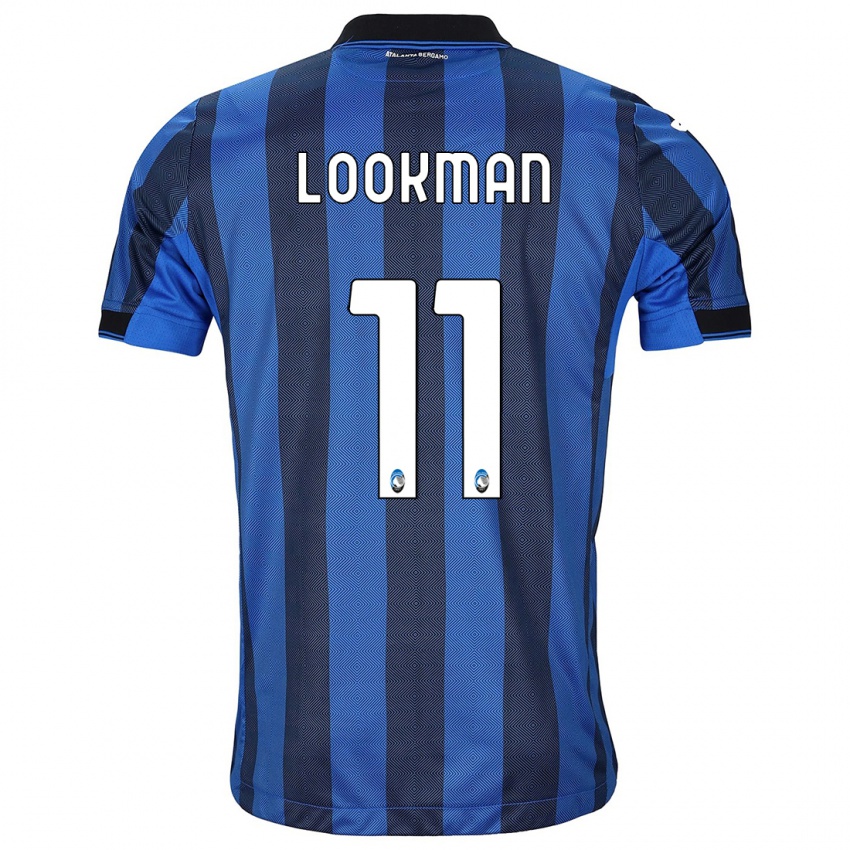 Criança Camisola Ademola Lookman #11 Preto Azul Principal 2023/24 Camisa