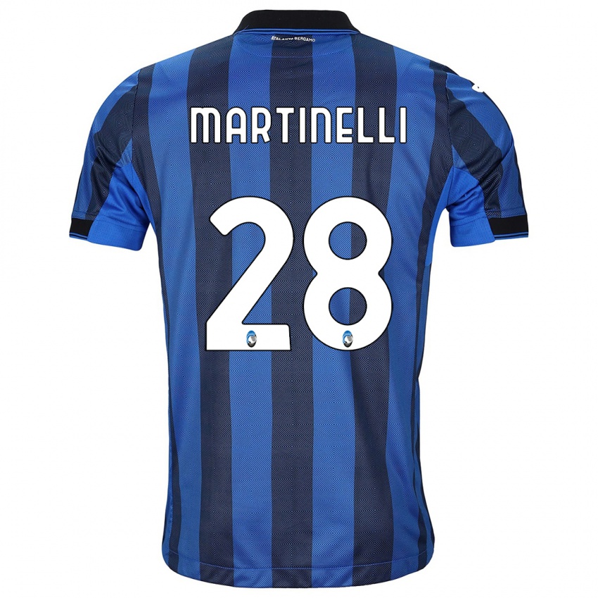 Criança Camisola Gabriel Martinelli #28 Preto Azul Principal 2023/24 Camisa