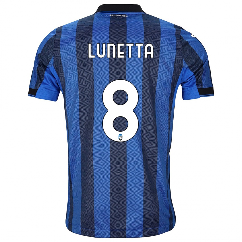 Criança Camisola Gabriel Lunetta #8 Preto Azul Principal 2023/24 Camisa