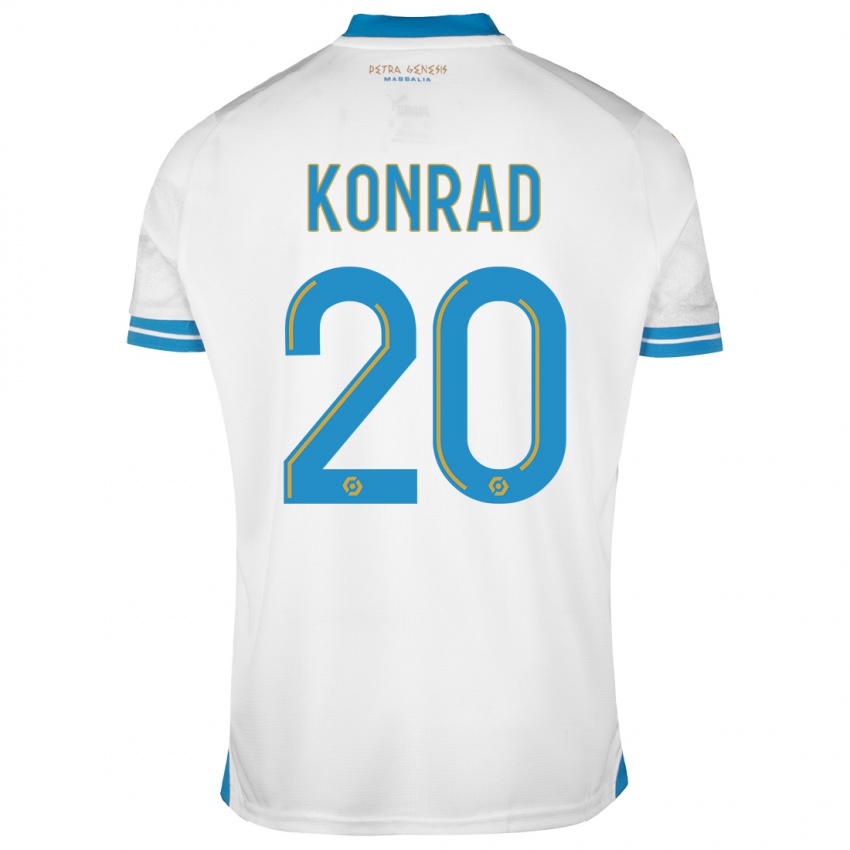 Criança Camisola Konrad De La Fuente #20 Branco Principal 2023/24 Camisa