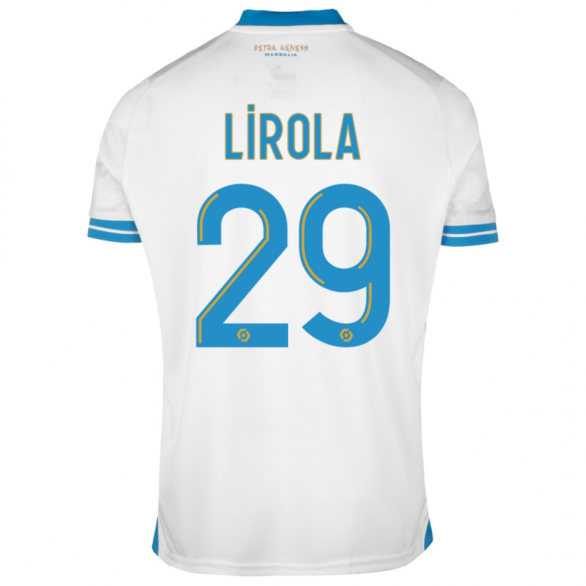 Criança Camisola Pol Lirola #29 Branco Principal 2023/24 Camisa