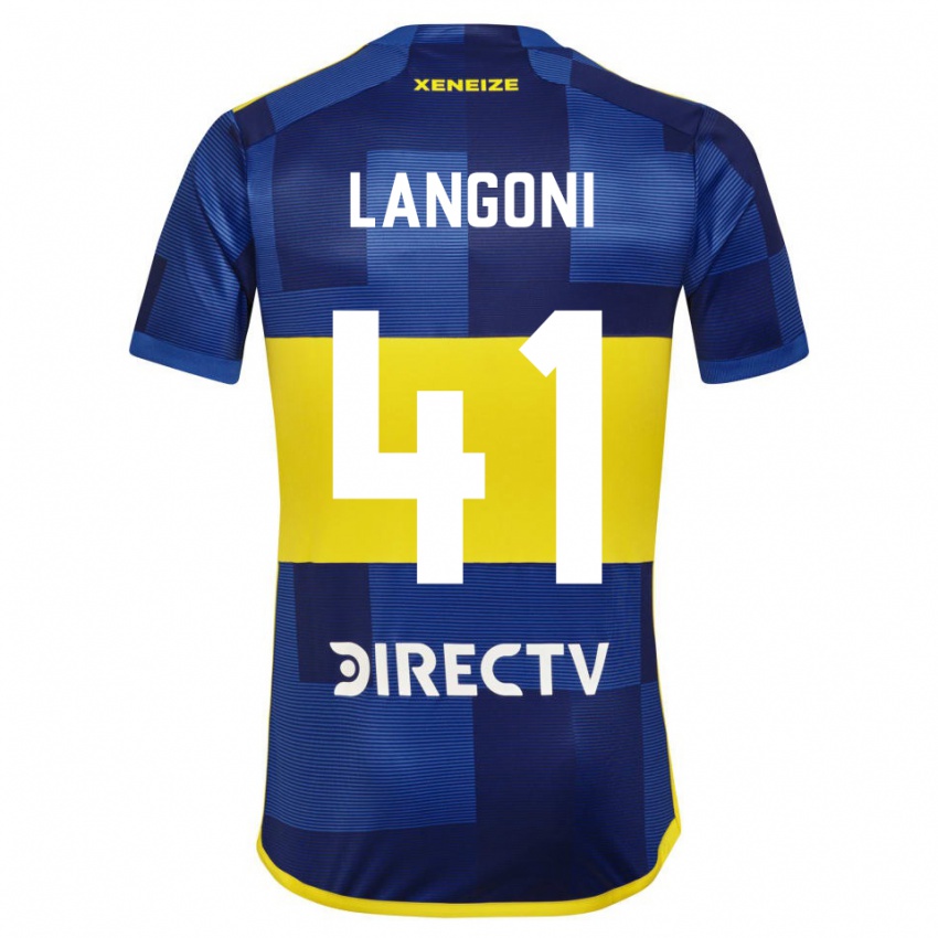 Criança Camisola Luca Langoni #41 Azul Escuro Amarelo Principal 2023/24 Camisa