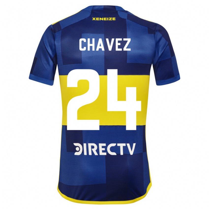 Criança Camisola Gabriela Chavez #24 Azul Escuro Amarelo Principal 2023/24 Camisa