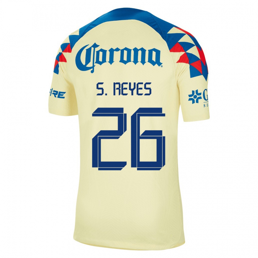 Criança Camisola Salvador Reyes #26 Amarelo Principal 2023/24 Camisa