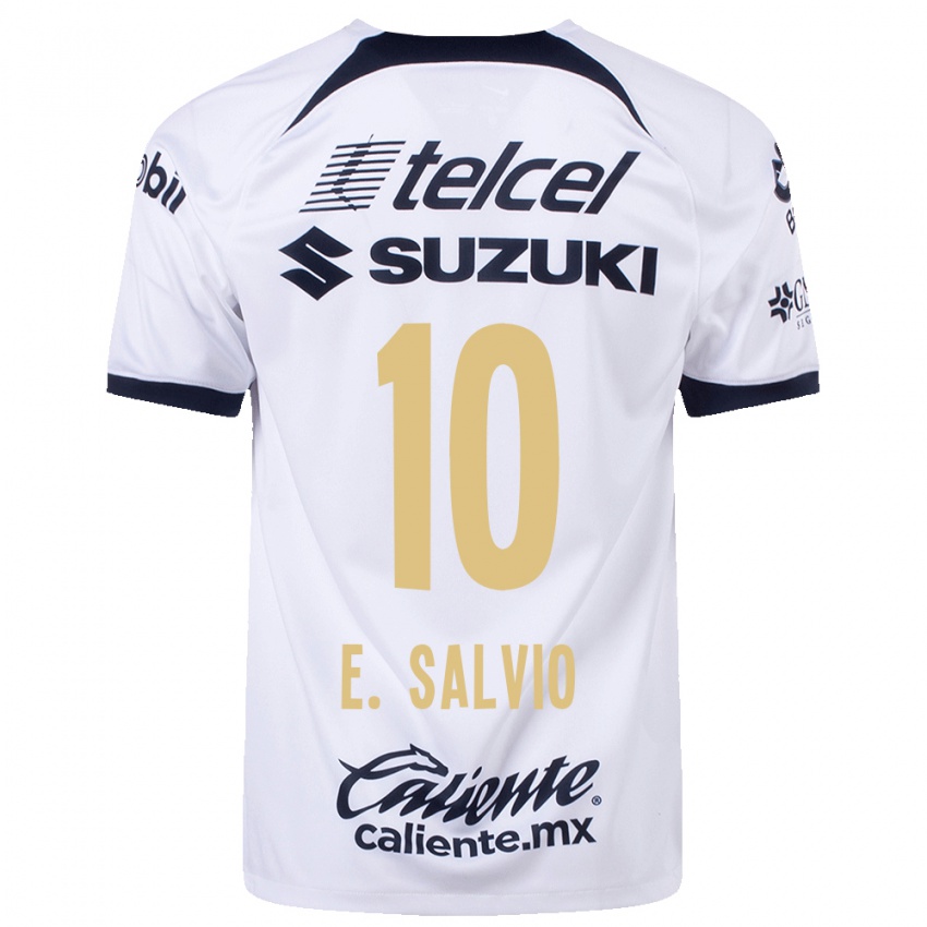 Criança Camisola Eduardo Salvio #10 Branco Principal 2023/24 Camisa