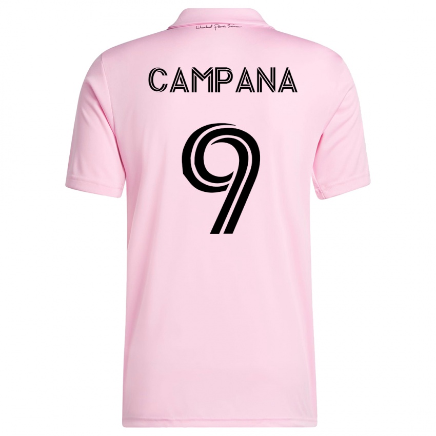 Criança Camisola Leonardo Campana #9 Rosa Principal 2023/24 Camisa