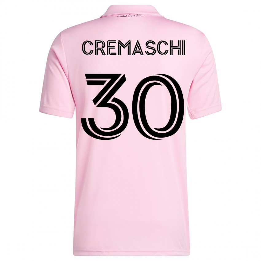 Criança Camisola Benja Cremaschi #30 Rosa Principal 2023/24 Camisa