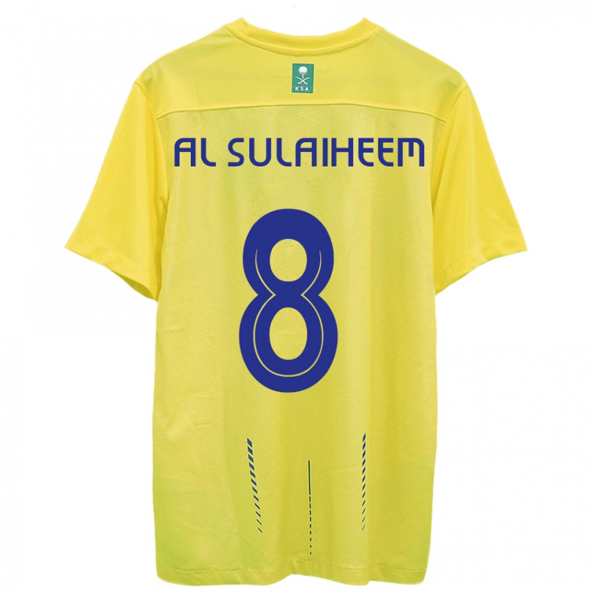 Criança Camisola Abdulmajeed Al-Sulaiheem #8 Amarelo Principal 2023/24 Camisa