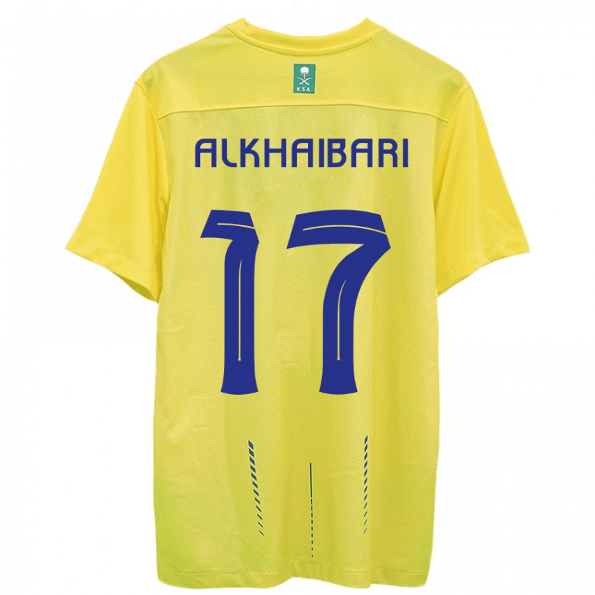 Criança Camisola Abdullah Al-Khaibari #17 Amarelo Principal 2023/24 Camisa