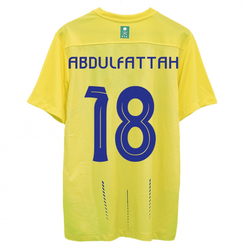 Criança Camisola Abdulfattah Adam #18 Amarelo Principal 2023/24 Camisa