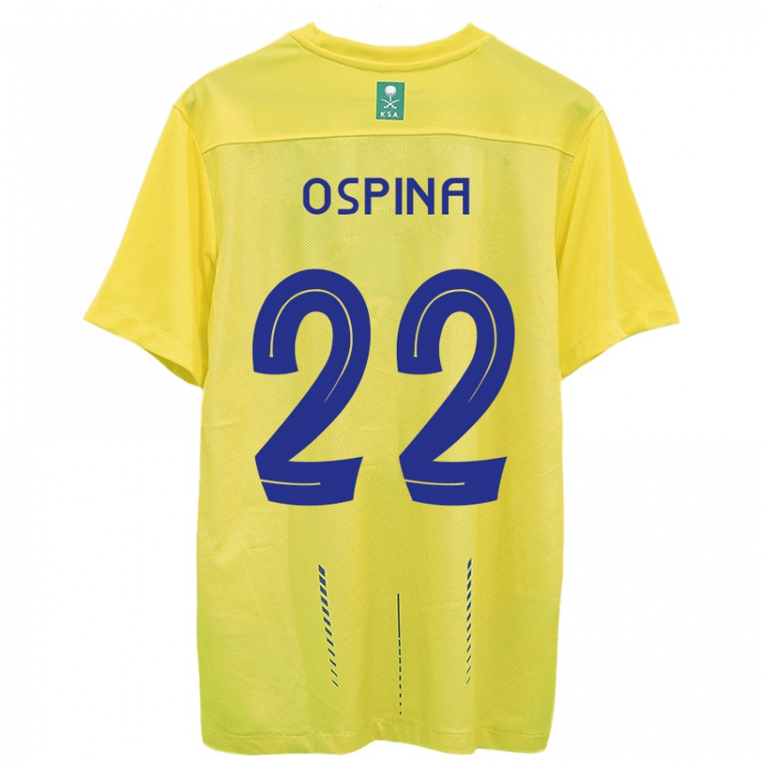 Criança Camisola David Ospina #22 Amarelo Principal 2023/24 Camisa