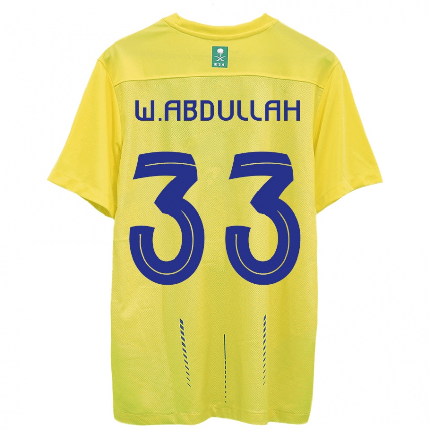 Criança Camisola Waleed Abdullah #33 Amarelo Principal 2023/24 Camisa