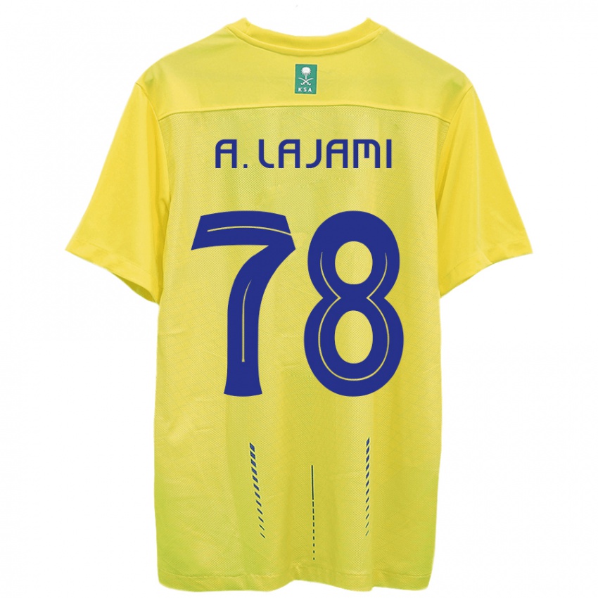Criança Camisola Ali Lajami #78 Amarelo Principal 2023/24 Camisa