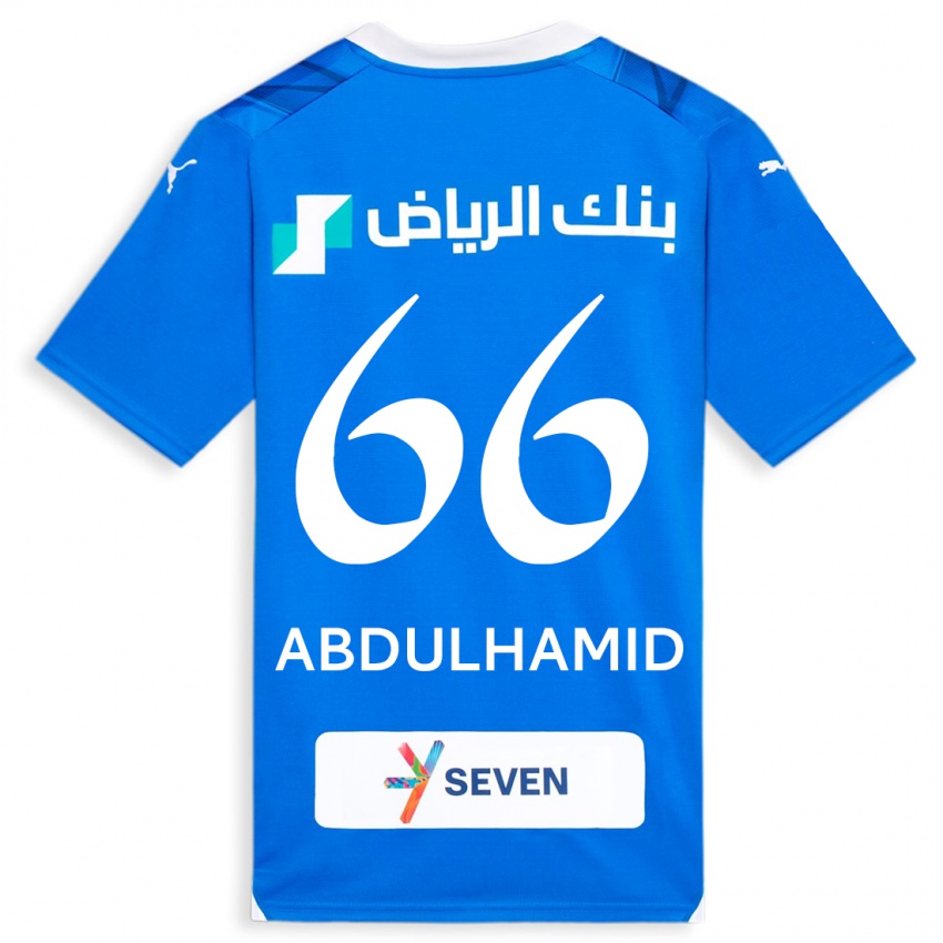Criança Camisola Saud Abdulhamid #66 Azul Principal 2023/24 Camisa