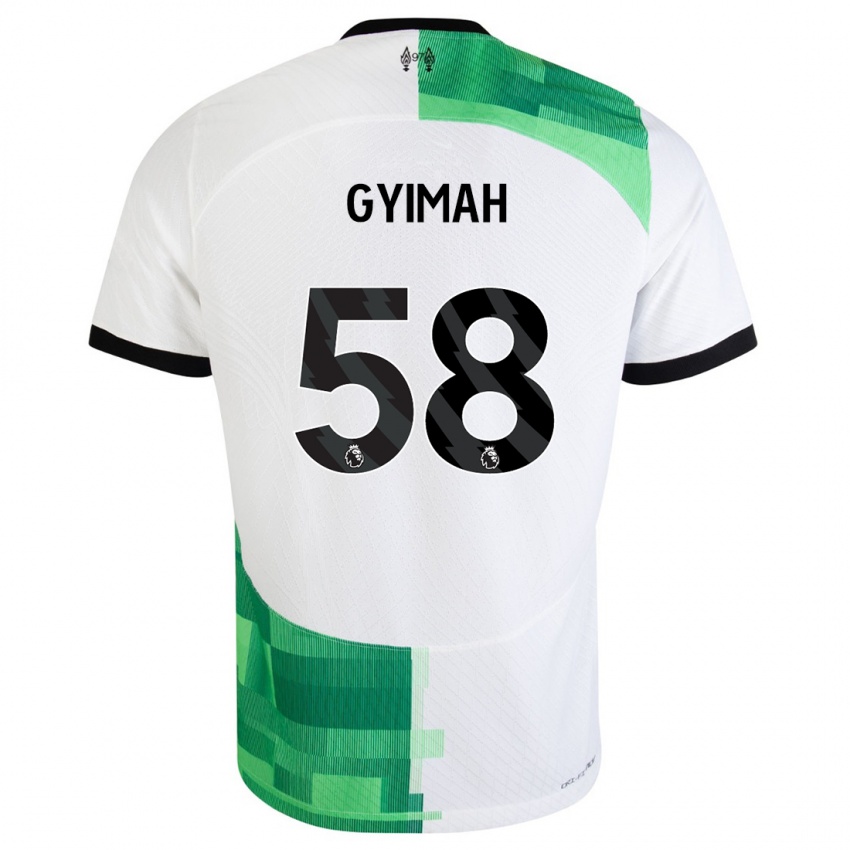 Criança Camisola Francis Gyimah #58 Branco Verde Alternativa 2023/24 Camisa