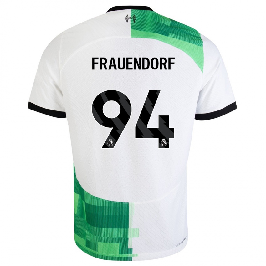 Criança Camisola Melkamu Frauendorf #94 Branco Verde Alternativa 2023/24 Camisa