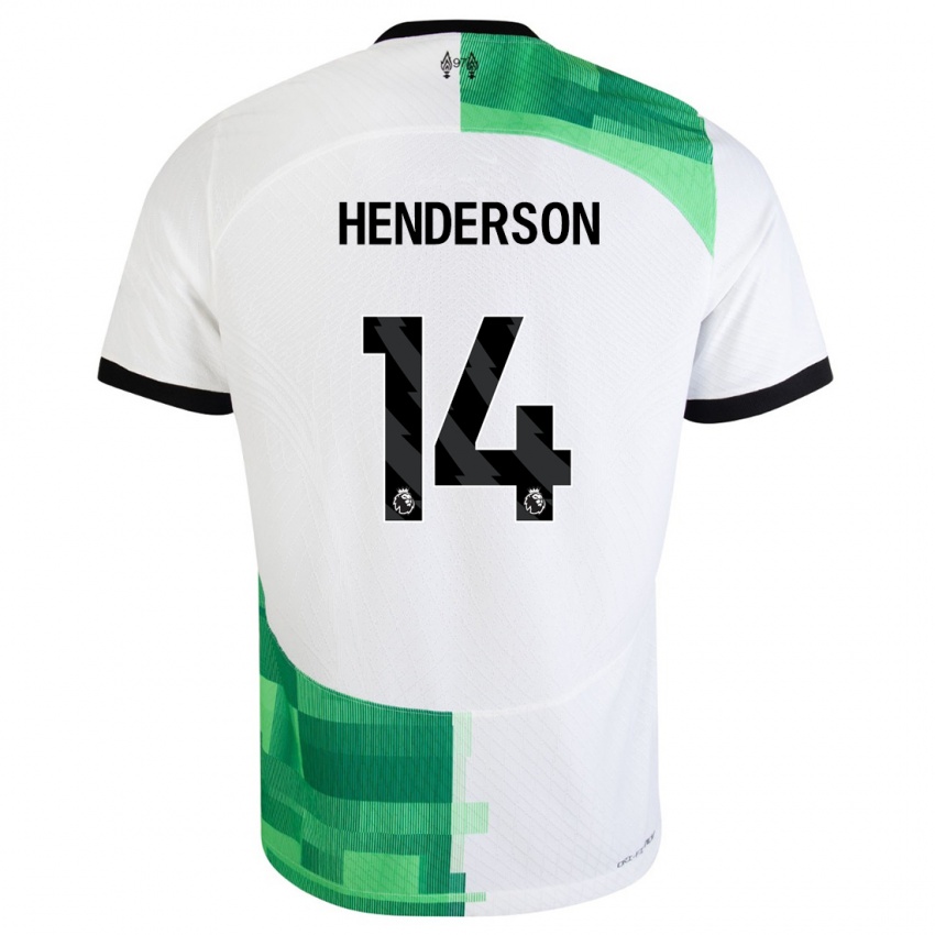 Criança Camisola Henderson #14 Branco Verde Alternativa 2023/24 Camisa