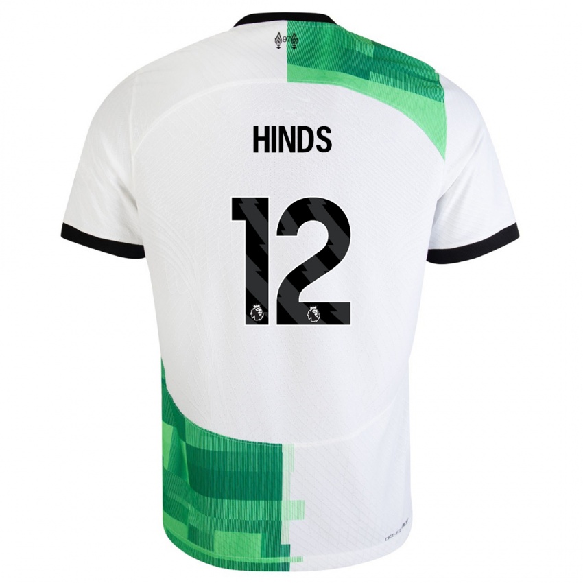 Criança Camisola Taylor Hinds #12 Branco Verde Alternativa 2023/24 Camisa